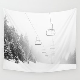 Ski Gondolas , Ski Lift Wall Tapestry