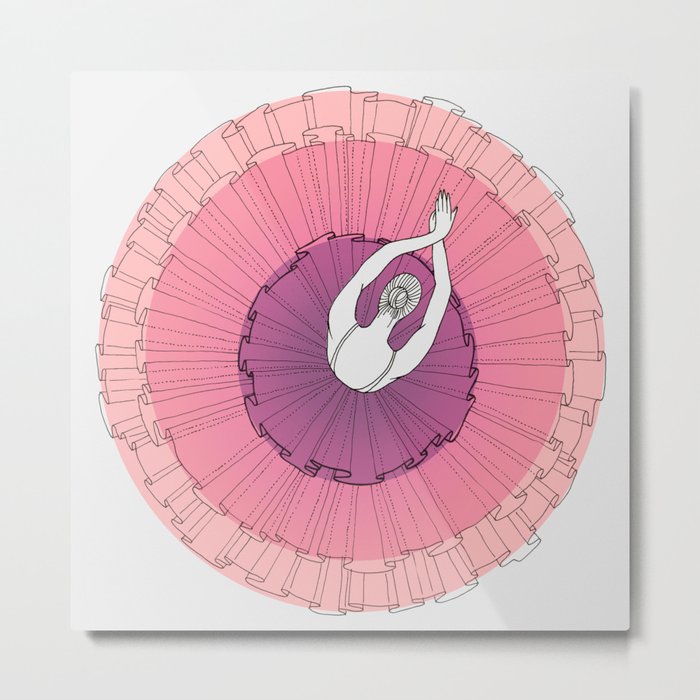 Pink Ballerina Metal Print