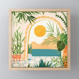Villa View Tropical Landscape / Villa Series Framed Mini Art Print