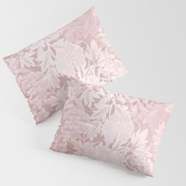 William Morris pink floral tropical fronds and flower 19th century pattern print for duvets, pillows, curtains, prints, and home and wall decor Pillow Sham