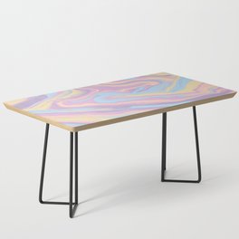 Pastel Rainbow Marble Coffee Table