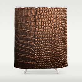 Crocodile leather texture Shower Curtain