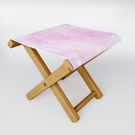 Pink Pastel Galaxy Painting Folding Stool