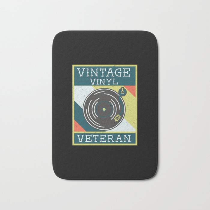 Vintage Vinyl Veteran Bath Mat
