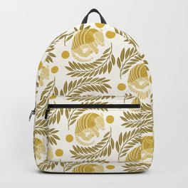 Sleepy Armadillo – Yellow Pattern Backpack