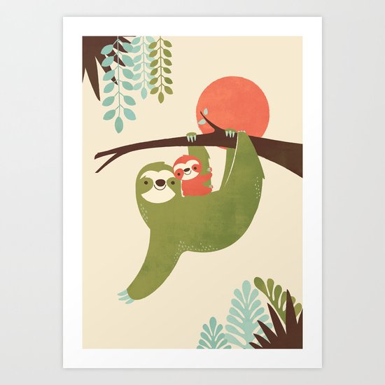 Mama Sloth Art Print