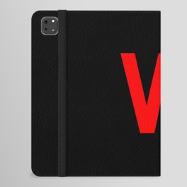 LETTER w (RED-BLACK) iPad Folio Case