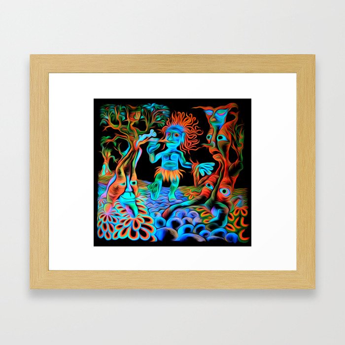 Forest Walk (digitally remixed) Framed Art Print
