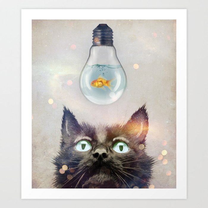 Cat Fish Art Print