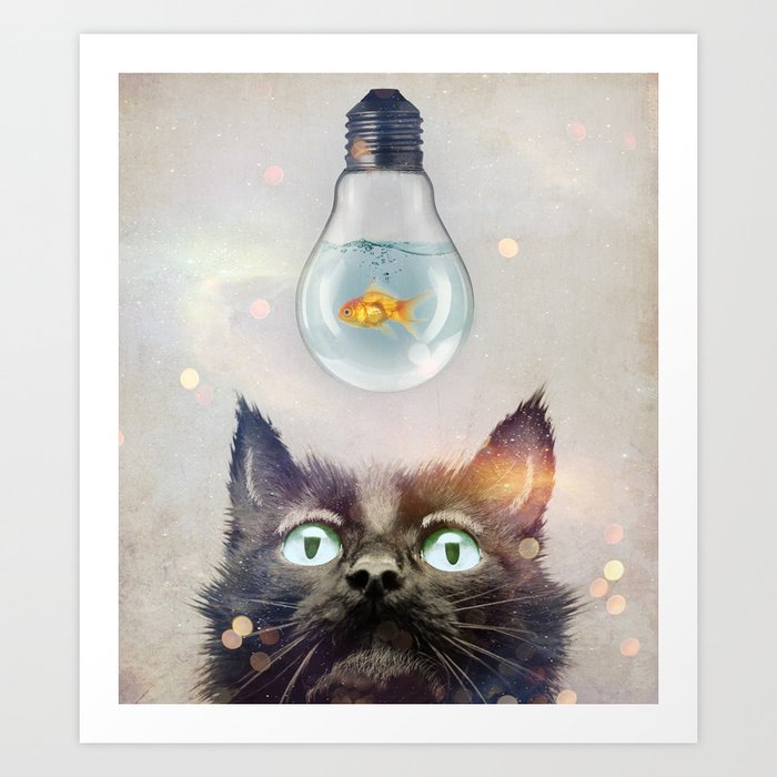 Cat Fish Art Print