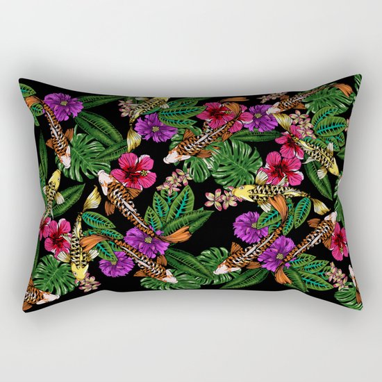 Tropical Koi Rectangular Pillow