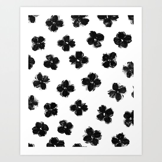 ink flowers Art Print