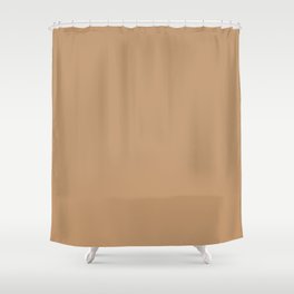 Sherwin Williams Trending Colors of 2019 Caramelized (Light Brown) SW 9186 Solid Color Shower Curtain