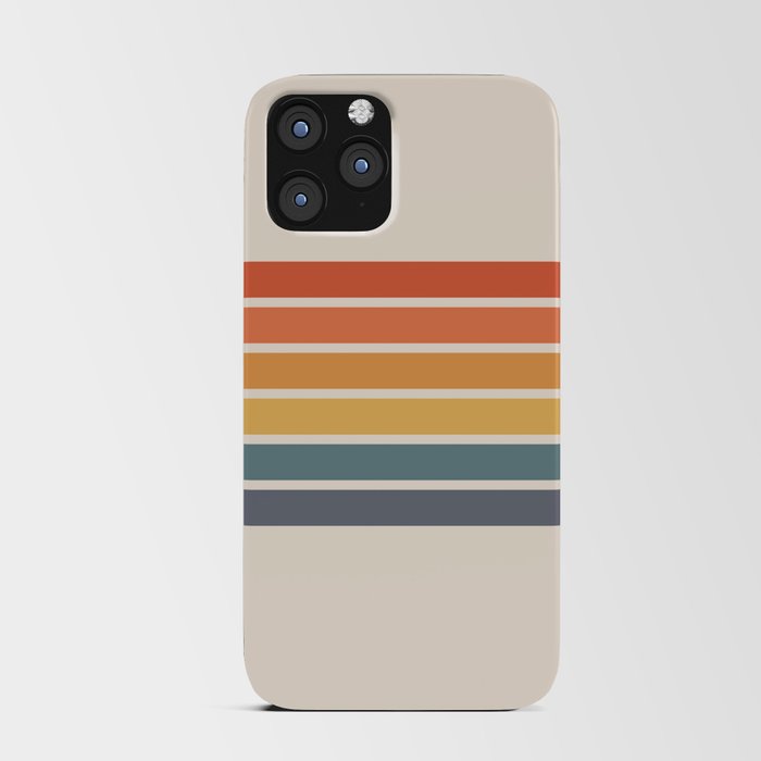 Parama - Classic Colorful 70s Vintage Style Retro Racing Summer Stripes iPhone Card Case