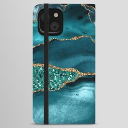 Agate Glitter Ocean Texture 10 iPhone Wallet Case