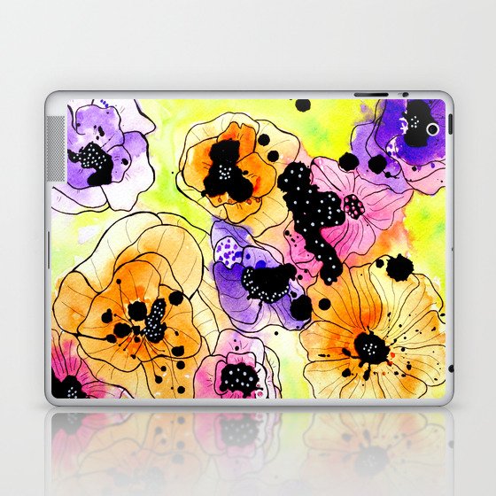 Splat Flowers Laptop & iPad Skin