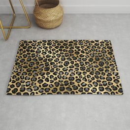 Gold Leopard Print Pattern 01 Rug | Animalpattern, Leopard, Trendyleopardprint, Leopardprint, Animalfur, Jaguarpattern, Cheetahfur, Cheetahprint, Goldleopard, Graphicdesign 