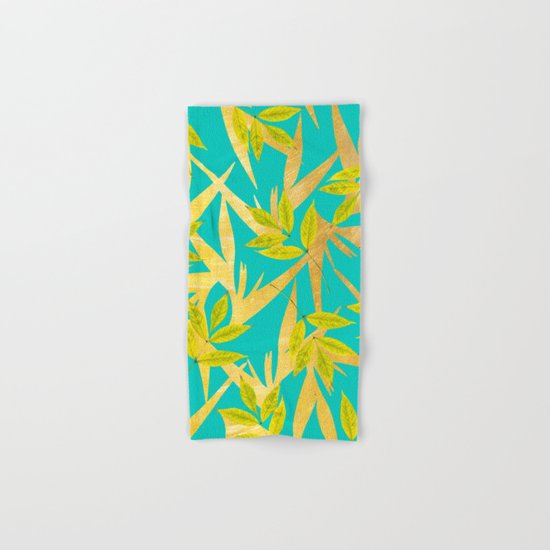 Gold & Teal Florals #society6 #decor #buyart Hand & Bath Towel