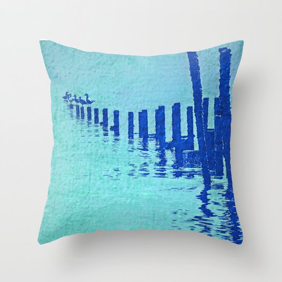 OCEAN BLUE Throw Pillow