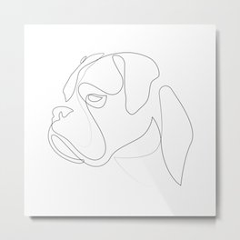 Boxer - one line drawing Metal Print