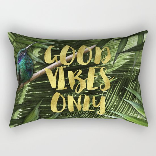 Good Vibes Only Rectangular Pillow