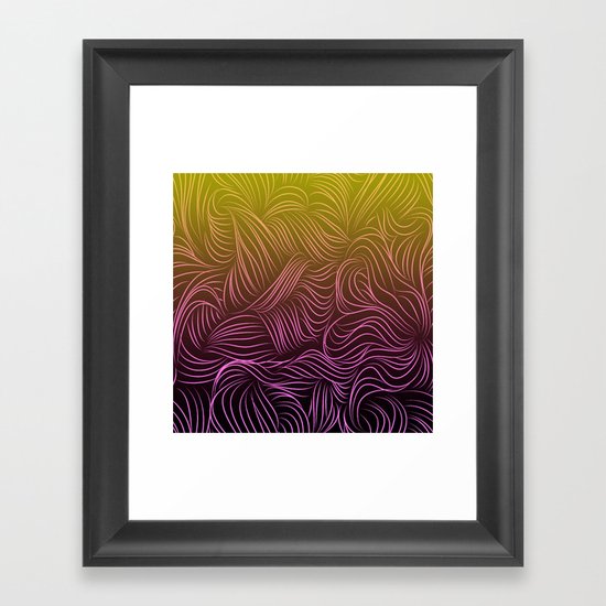Ombre Hair Design Framed Art Print