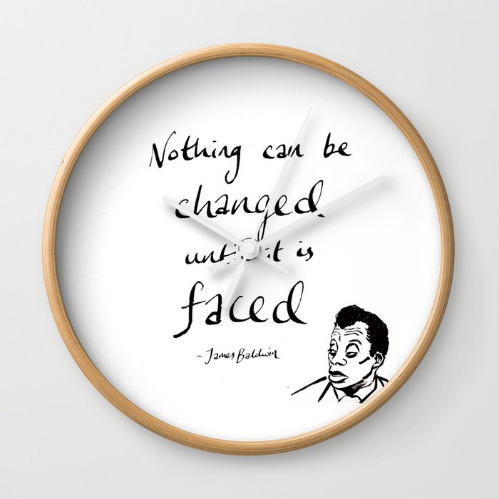 James Baldwin Motivational Quote Wall Clock