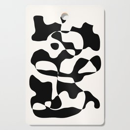 Organic Black Abstract Shapes Cutting Board