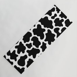 Cow Print Black and White Animal Print Patterns Yoga Mat