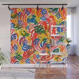 Abstract Colorful Summer Pattern Art Design by Emmanuel Signorino Wall Mural