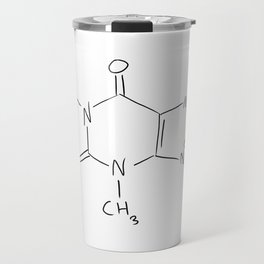 Caffeine Lover // Hand Drawn Chemistry Design Travel Mug