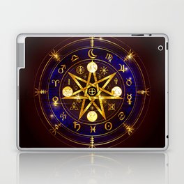 Magical Horoscope witchcraft pentagram Laptop Skin