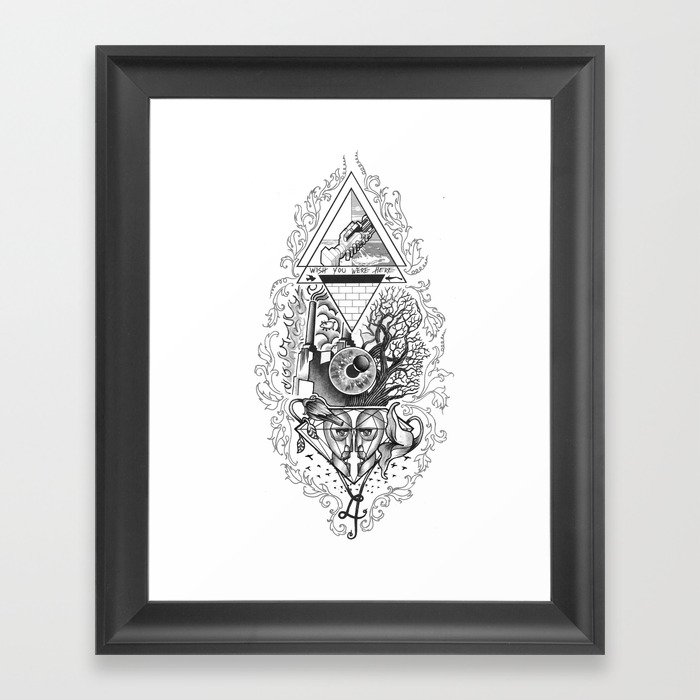 Tattoo Music Tribute To Pinkfloyd Framed Art Print By Gewoonjas