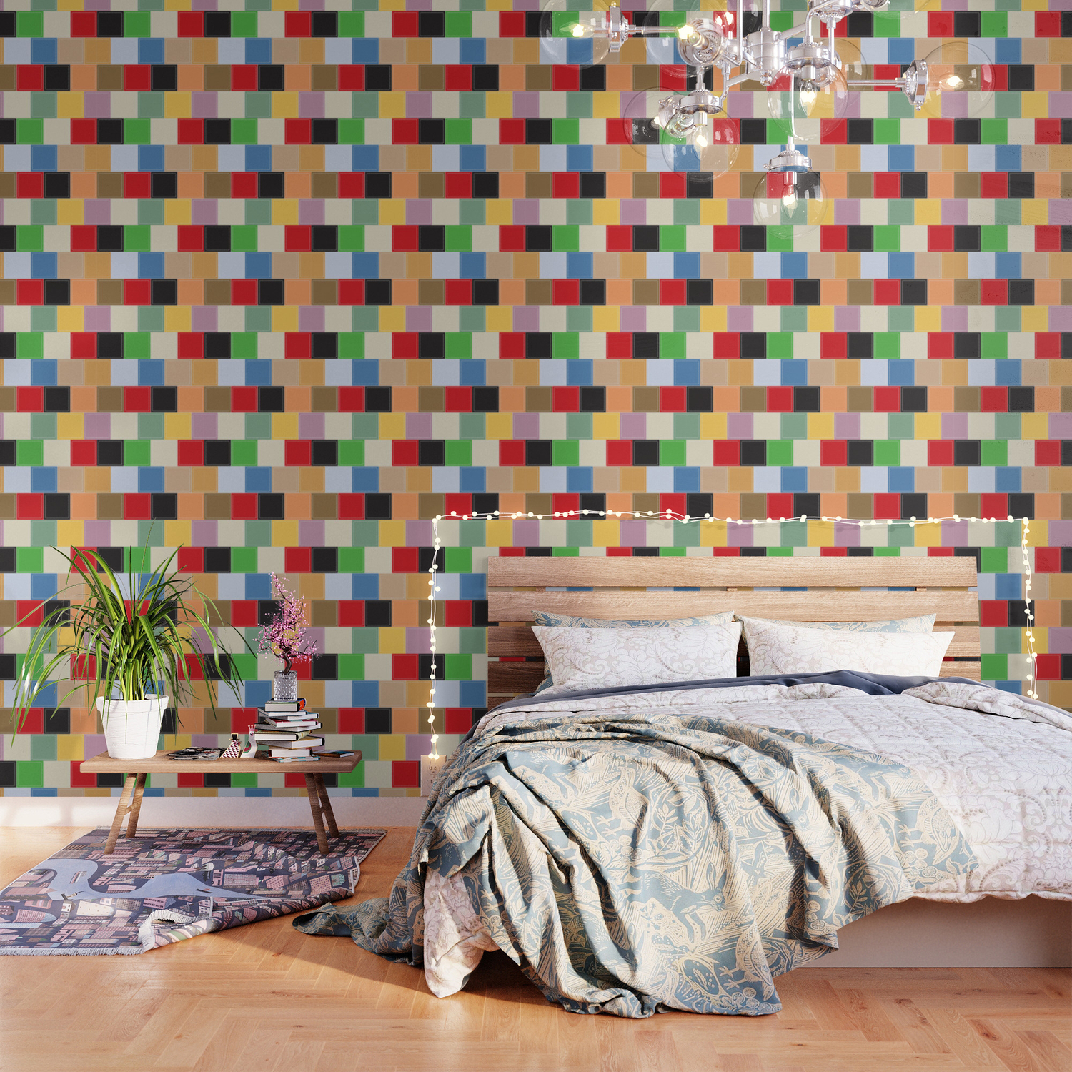 Background Of Colorful Square Boxes Wallpaper By Elgreko Society6