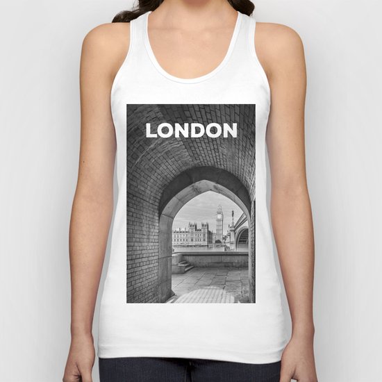Big ben and bridge Unisex Tank Top