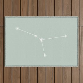 Cancer Zodiac Constellation - Sage Outdoor Rug