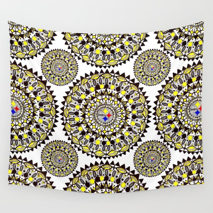 football themed mandala textile