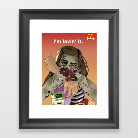 I'm Lovin' It. Framed Art Print