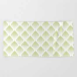 Light Green Abstract Pattern Beach Towel