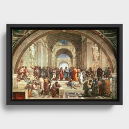 School Of Athens Painting Framed Canvas