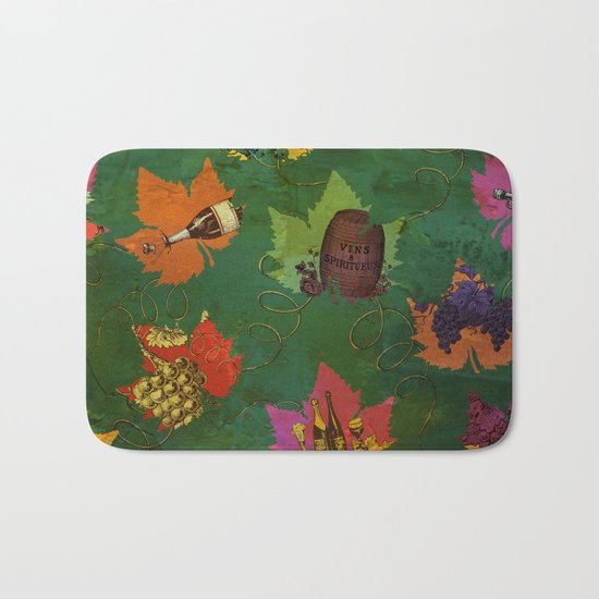 Autumn Grapes and Wine Bath Mat