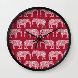 Alabama bama crimson tide elephant state college university pattern footabll Wall Clock
