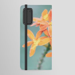 Pastel Tint Of Orchid Epidendrum Radicans Close Up Photography Android Wallet Case
