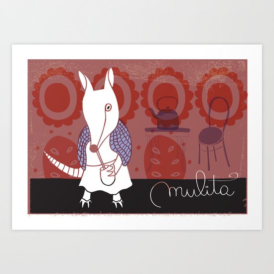 mulita Argentina Art Print