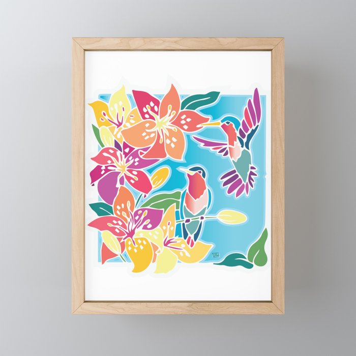 Hummer Happiness Framed Mini Art Print