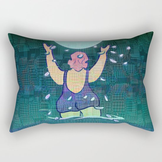 Bathing somewhere under the Moon Rectangular Pillow
