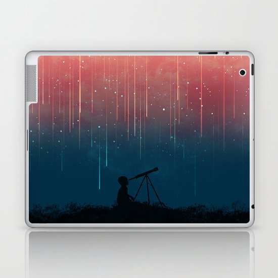 Meteor rain Laptop & iPad Skin