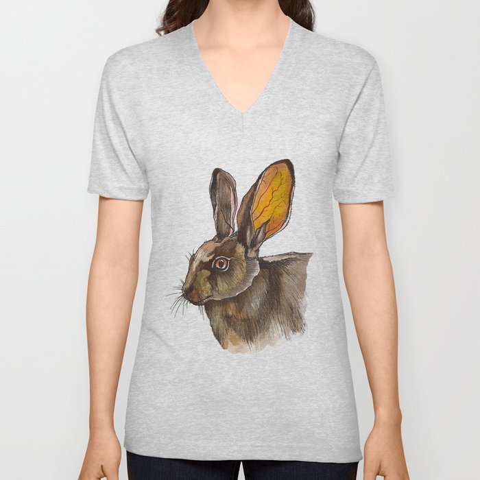 rabbit V Neck T Shirt
