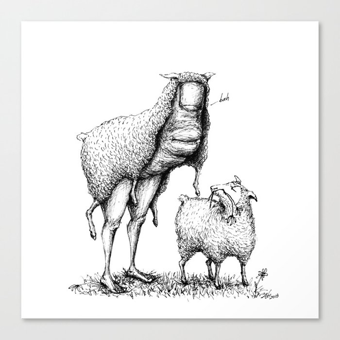 Thumb in Sheep's Clothing Canvas Print