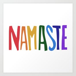 Namaste Rainbow Art Print
